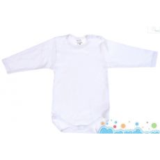 0144 Kojenecké body biele s dlhým rukávom 56-80